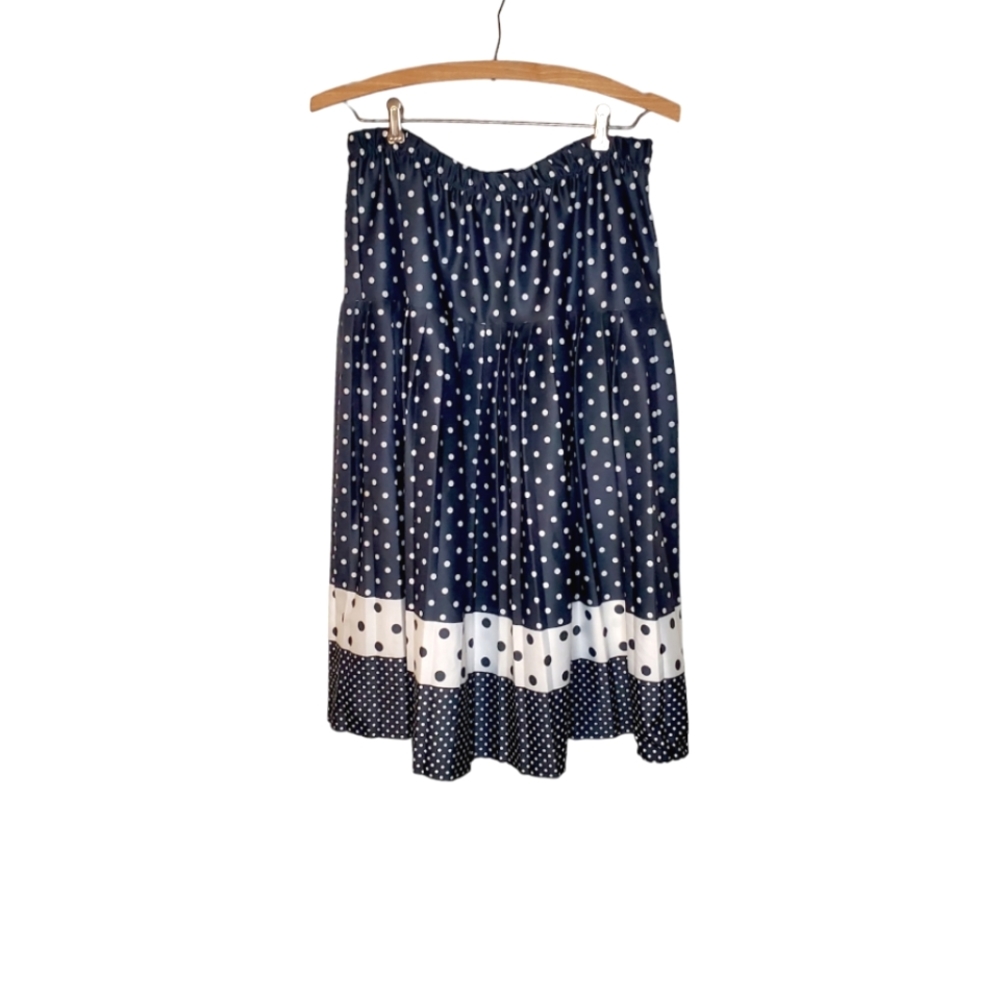 Black and White Bold Polka Dot Classic Vintage Skirt